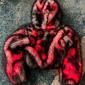 LED light up fur shrug RAVE FESTIVAL